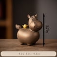 thumbnail image 5 of Ceramic Fat Horse, Figurine Collectible Cute Fat Horse Animal Garden Sculpture Handmade Art Painted Bookshelf Table Home Office Decor Gift to Attract Success (Red), 5 of 9
