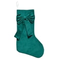 thumbnail image 3 of Clearance Under $3 Velvet Christmas Stocking with Large Bow for Mantel and Tree Decor, 3 of 5
