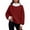 Wine, variant on Otntypg Mock Neck Patchwork Sweatshirts for Women Trendy Fall Long Sleeve Color Block Pullover Tops Loose Lightweight Comfy Oversized Sweatshirt