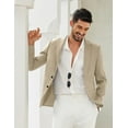 thumbnail image 2 of COOFANDY Mens Casual Blazer Lightweight Sports Coat Two Buttons Two-Button Suit Jacket, 2 of 6