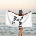 thumbnail image 3 of Sea amable con todo tipo de personas Toalla de playa Toallas de baño de microfibra Manta de playa suave para desfiles Natación Yoga Mujeres Hombres, 3 of 4