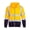 Yellow, variant on Men Hoodie Coat Reflective Strip Safe Warning Color Matching Drawstring Loose Zipper Closure Long Sleeve Warm Soft Sanitation Overalls Cold-Proof Outdoor Work Safety Jacket