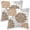 Dahlia 08, variant on Brown Pillow Covers 18x18 Inch 2 Pcs,Coffee Colored Geometric Dahlia Decorative Throw Pillows,Summer Grey Gray Flower Outdoor Decor Pillowcase Square Cushion Cover Gift for Porch Patio Couch