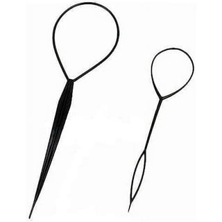 4Pcs Topsy Tail Hair Tool Hair Looping Tool Hair Braiding Tool with Rat  Tail Comb, Ponytail Loop Hair Bands Remover Cutter Fast Hair Styling