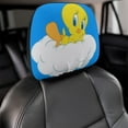 thumbnail image 4 of Tweety-Bird Car Headrest Cover Decor Vehicles Seat Pillow Cover Protector Accessories Auto Front/Rear Seats Head Rest Cover Universal Fit Most Cars Sedan SUV Van, 4 of 7