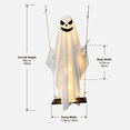 thumbnail image 2 of 4ft Halloween Swing Ghost Decoration, Hanging Light-up Ghost Decor with RC, 8 Modes, Ideal for Halloween Party (E 4.9ft), 2 of 10