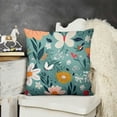 thumbnail image 2 of YINGXI Flower Plants Pillow Covers,Green Mint Cute Small Colorful Flowers Covers Outdoor Sofa 20x20in, 2 of 5