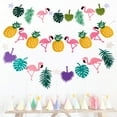 thumbnail image 3 of HONITANO 3Pack Party Decoration Felt Bunting Tropical Flamingo Pineapple Palm Leaf, 3 of 8