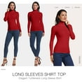 thumbnail image 6 of ANYFIT WEAR Long Sleeve Mock Turtleneck Shirt Stretch Slim Fitted Layer Basic Tee Tops, 6 of 6