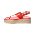 thumbnail image 2 of Stuart Weitzman Mel Patent Espadrille Flatform Wedge Sandal, 6.5, Red, 2 of 5