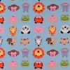 SheetWorld Fitted 100% Cotton Flannel Play Yard Sheet Fits BabyBjorn Travel Crib Light 24 x 42, Animal Faces Blue