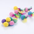 thumbnail image 3 of 10PCS Cat Ball Toy Creative Feather Latex Cat Exercise Ball Cat Play Toy, 3 of 6