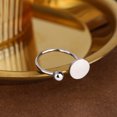 thumbnail image 3 of Qarigey Anillo de plata para hombre y mujer, anillos de boda de fiesta irregulares de moda portátiles con estilo, joyería decorativa, regalo de Ropa, zapatos y accesorios Miscelánea Oro blanco Qarigey AP014810-01, 3 of 6