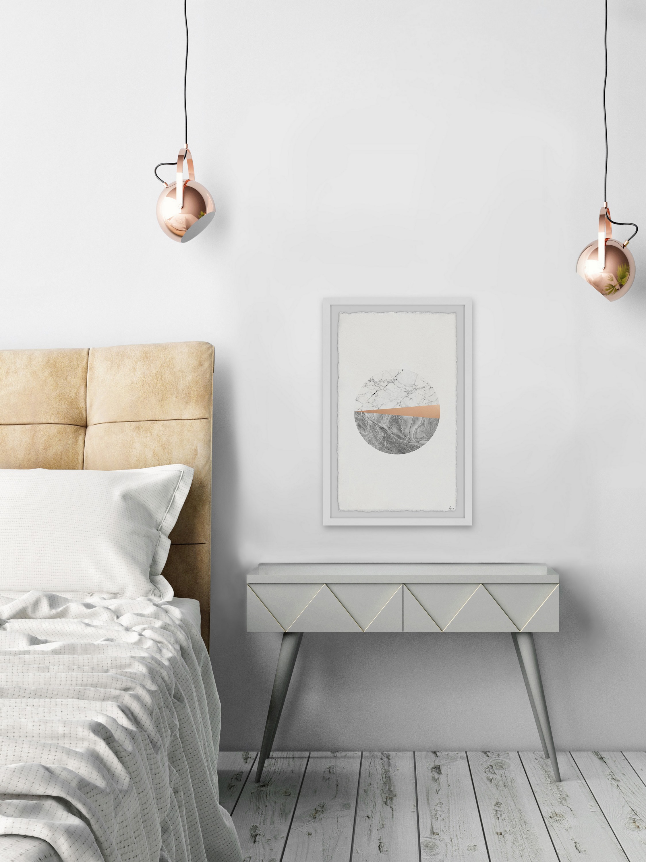 Marmont Hill Pink Sliver Ii By Eyre Tarney Framed Wall Art, 20.00" x 1.50"