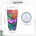 thumbnail image 4 of Balery Wild flowers of clover and butterfly Pattern 20oz Insulated Car Cup with Dual Drink Lids, Stainless Steel Travel Mug Eco-Friendly and Leak-Proof-Without Straw, 4 of 8