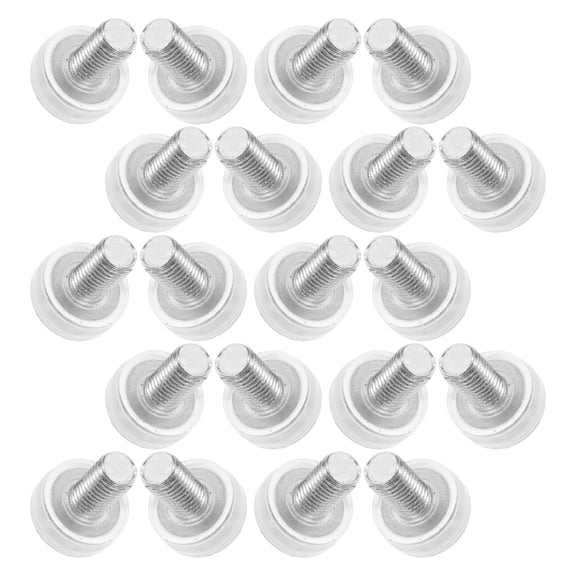FOMIYES 40Pcs Transparent Adjustable Furniture Levelers Feet for Home with Scratch Resistant Non Slip PVC Design