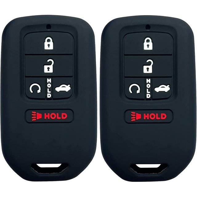 Paquete de 2 fundas de silicona para mando a distancia de coche, protección completa para llave de coche, para Honda Odyssey, Civic, Accord