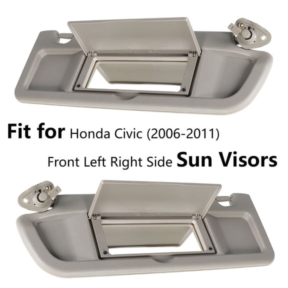 Fit for Honda Civic 2006-2011 Driver & Passenger Side Warm Gray Sun Visors (83230-SNA-A01ZE, 83280-SNA-A01ZA)