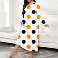 thumbnail image 1 of Chemises de Nuit pour Femmes Grande Taille Robe de Nuit Décontractée Imprimé Cœur Manches Longues Col Rond Extensible Moyen Ample TG, 1 of 5