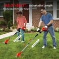 thumbnail image 6 of RELOIVE Weed Eater,Cordless Weed Trimmer,Electric Weed Wacker, with 2PCS 3000mAh Batteries and Charger, 4-in-1 String Trimmer with Wheels, 43.3''-53.1'' Adjustable for Garden Yard, 6 of 14
