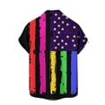 thumbnail image 5 of Mardi Gras Outfit for Men Button Down Short Sleeve Shirts Feathers Graphic Tee Funny Novelty Shirts Casual Collared Blouses, 5 of 6