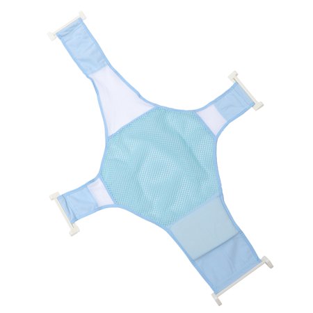 Baby Bath Tub Breathable Bath Net Baby Child 96X64CM Sky-blue