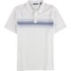 thumbnail image 1 of Perry Ellis Mens Chest Stripe Polo Shirt, white, L, 1 of 2