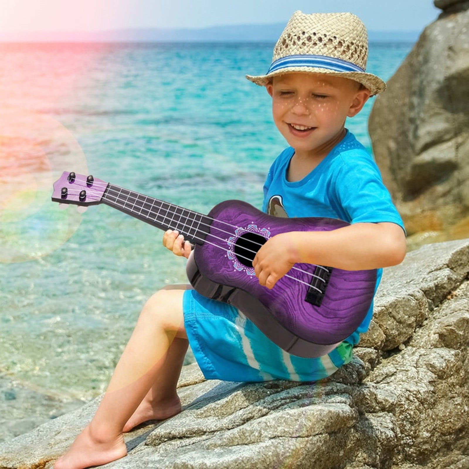 YUNAFFT Children Plaything Children Musical Instrument Plaything Ukulele for Children Ukulele Guitar Plaything Beginner Ukulele Plaything Ukulele Plaything Guitar