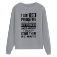 thumbnail image 3 of Vedolay Womens T Shirts Womens Long Sleeve Sweatshirts Casual Crewneck Loose Fit Pollover Hoodie Fall Cute Tops,Gray L, 3 of 4