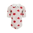 thumbnail image 2 of LYMAYTER Baby Girl One Piece Swimsuit Toddler Lapel Print Swimwear Short Sleeves Cute Beach Wear 12M-9Y, 2 of 7