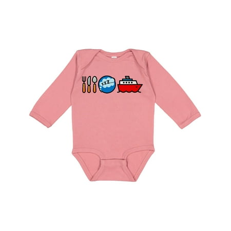 

Inktastic Cruising Eat Sleep Cruise Gift Baby Boy or Baby Girl Long Sleeve Bodysuit
