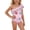 Pink, variant on Odeerbi 1-5 Years Toddler Girls Hawaiian One-Piece Swimsuit One Shoulder Quick Dry Beach Swimwear Summer Ruffle Bathing Suit
