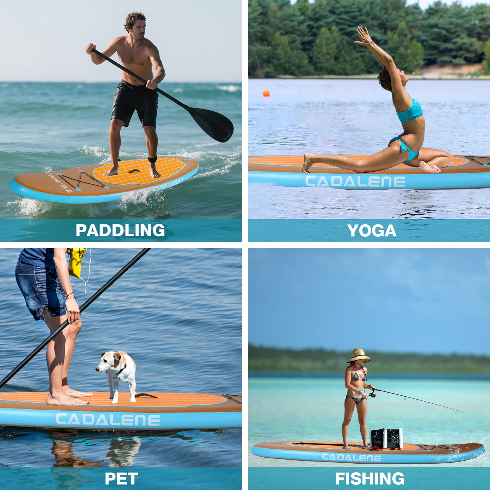 10' Inflatable Stand up Paddle Board Kayak, with Premium Accessories, Waterproof Dry Bag for Adult, with Ultralight ,Non-Slip Deck, Adjustable Paddle