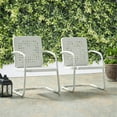 thumbnail image 2 of Pemberly Row Chaise de Patio Industrielle en Métal Blanche (Ensemble de 2), 2 of 14