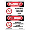 thumbnail image 1 of SignMission OS-DS-A-1218-VS-1470 12 x 18 Po Panneau de Danger OSHA - Zone Interdite de Fumer Bilingue, 1 of 1