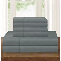 Elegant Comfort 4-piece Bed Sheet Set ,Fitted,Flat, Pillow Cases 1500 Collections ,Full Grey