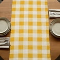 thumbnail image 5 of Table Runners 90 Inches Long Dress Scarves, Spring Sunflowers Farmhouse Coffee/Dining/Kitchen Table Runner for Living Room, Yellow White Plaid Farmhouse Rustic 13x90 Inch, 5 of 9