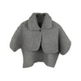 thumbnail image 3 of fenteer Women Winter Shawl Wrap Shoulder Cape Fleece Shawl for Travel Bedroom Home gray, 3 of 8