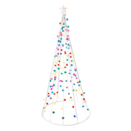 Holiday Time Pre-Lit 7' Multi-Functional Conical Artificial Holiday Time Pre-Lit 7' Multi-Functional Conical Artificial Christmas Tree, Multi - Holiday Time Pre-Lit 7' Multi-Functional Conical Artificial