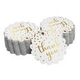 thumbnail image 1 of Inkdotpot 50 Pack Thank You Bridal Shower Favor Paper Tags Craft Real Gold Foil Hang Tags, 1 of 6