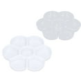 thumbnail image 2 of Palette, 7 Holes Plastic Oil Painting Palette Sturdy Light Plum Shaped  For Craft Projects For Studio Painting For Painting Projects, 2 of 8