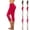 #02 Red, variant on Knee Cutout Capri Leggings for Women High Waisted Cropped Yoga Leggings Seamless Fit Athletic Workout Pants Running Fitness , #02 Hot Pink, M