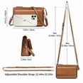 thumbnail image 4 of Arcticwind Leather Crossbody Bag for Women,Multifunctional Large Capacity,Phone Bag,ID bag,Anti Theft Wallet Purse Shoulder Bag,Triple Compartment Crossbody with Card Slots And Ziptop, 4 of 10