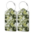 thumbnail image 5 of Rocae Hawaii Palms for Leather Luggage Baggage Tags ID Label Privacy Cover ID Label with Stainless Steel Loop and Address Card, 5 of 5