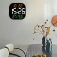 thumbnail image 3 of facefd Digital Wall Clock Temp Date Week Display Large Screen Adjustable Brightness Orange and Green, 3 of 8