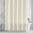 thumbnail image 2 of Baroque Pattern Shower Curtain for Bathroom, Yellow Vintage Abstract Flowers Texture Waterproof Cloth Fabric Bathroom Accessories Set with 12 Rust Proof Plastic Hooks, 72"x78", 2 of 9