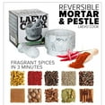 thumbnail image 6 of Laevo White Marble Mortar and Pestle Set - Heavy Duty Stone Spice Grinder - 2.1 Cup Capacity, 5.5-Inch Reversible Mortar and Pestle Set for Guacamole, Pesto, Spices - Large, 6 of 7