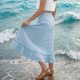 thumbnail image 4 of Faldas de Cintura Elástica para las Mujeres Vestidos de Playa de Moda de Verano con Bolsillos, Faldas Casuales para las Mujeres de Verano, 4 of 7