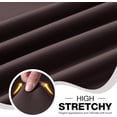 thumbnail image 3 of Fundas de sofá seccionales de 3 piezas de poliéster elásticas para sofá seccional en forma de L, fundas de asiento seccional, protector de muebles suave y lavable (2 plazas + 1 silla, café), 3 of 4
