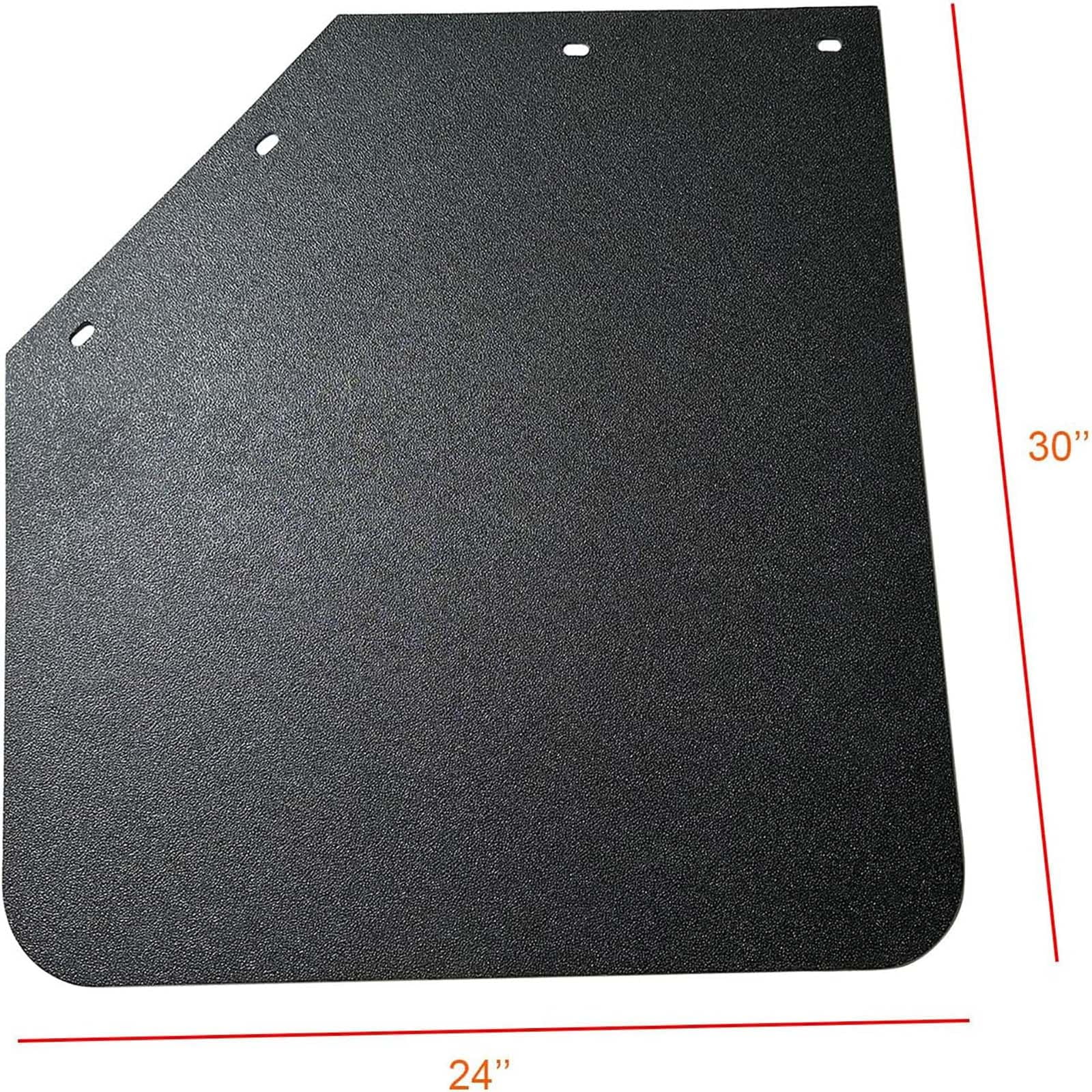 Pair Angled Spring Loaded Mud Flap Hanger Bracket with Angled Splash Guard Mudflap 24"x30" for Semi Truck Trailer, 1-1/8'' 1.125'' Bolt Stainless Steel